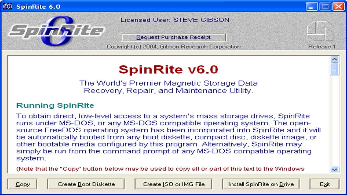 Phần mềm SpinRite