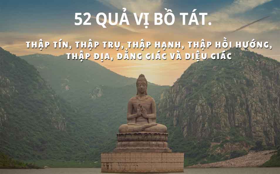 Thập Tín, Thập Trụ, Thập Hạnh, Thập Hồi Hướng, Thập Địa, Đẳng Giác và Diệu Giác 6 52 Quả Vị của Bồ Tát