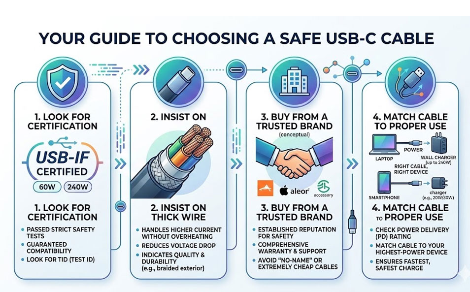 Cách chọn cáp USB-C an toàn