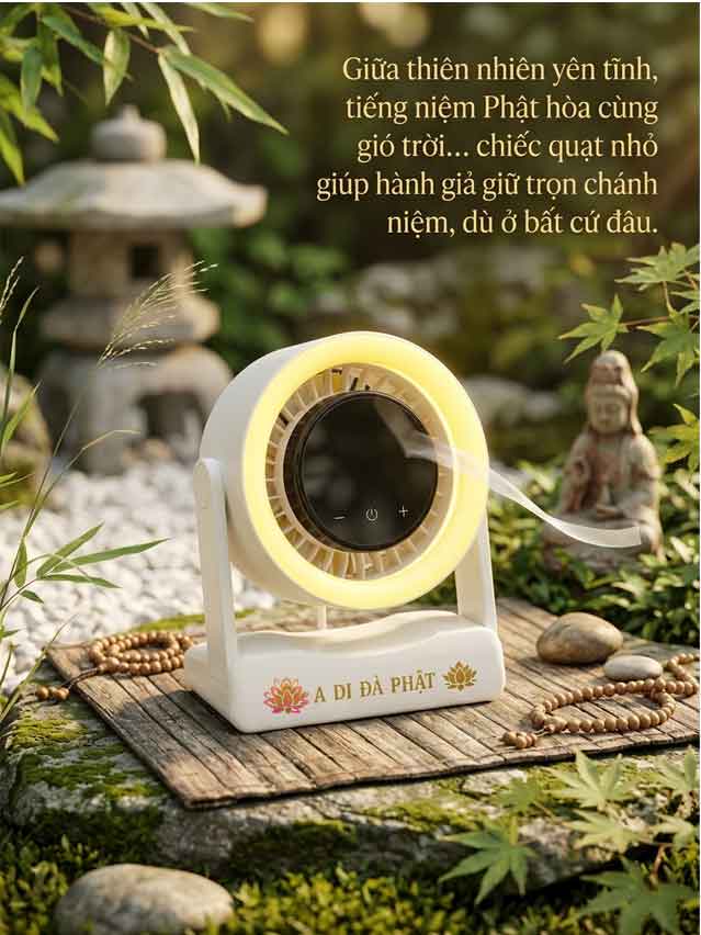 Quạt Niệm Phật Hy F811 Hòa Cùng Thiên Nhiên
