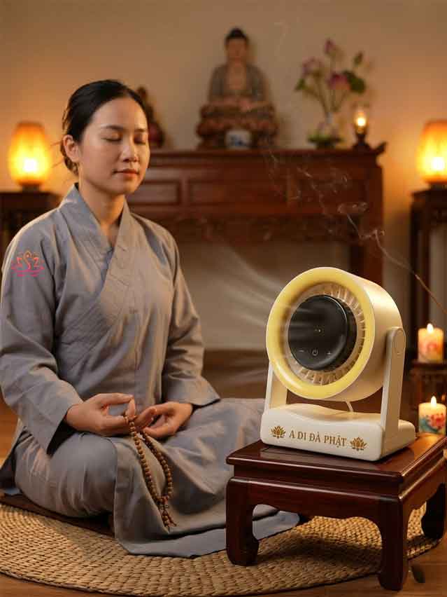 Quạt Niệm Phật Hy-F811 hòa cùng gió mát để giữ chánh Niệm