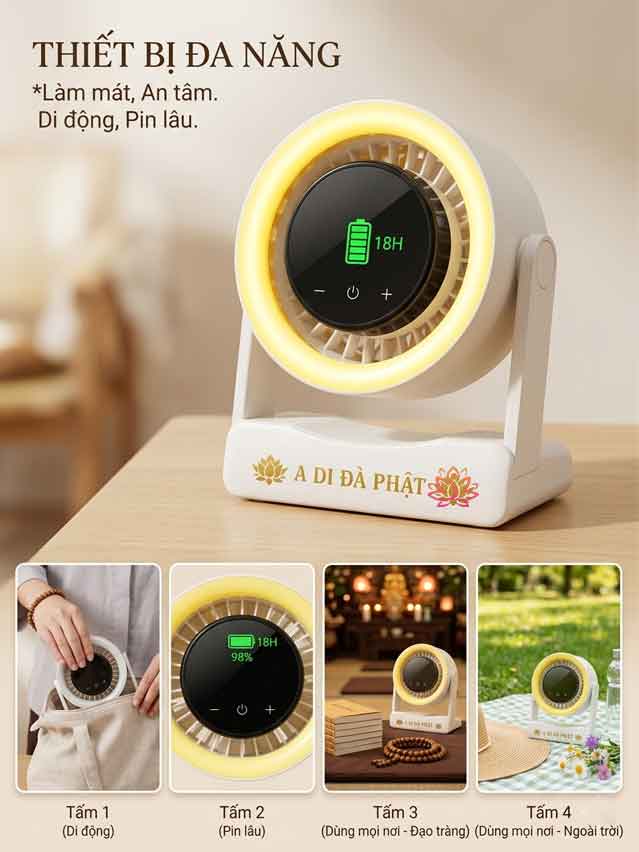 Thiết bị đa năng Quạt Niệm Phật Hy F801