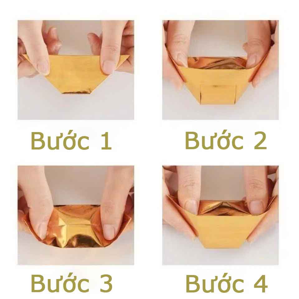 Cách Gấp Vàng Thuyền Bán Thành Phẩm DIY