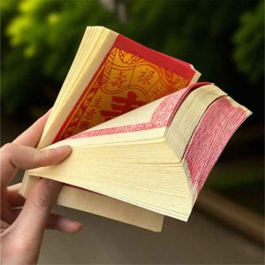 Giấy cúng chữ Thọ xếp hình Thỏi Vàng