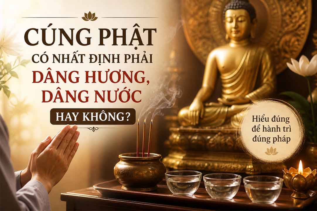 Cúng Phật có nhất định phải dâng hương, dâng nước hay không ?
