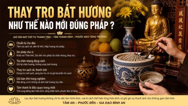 Thay tro bát hương như thế nào mới đúng Pháp
