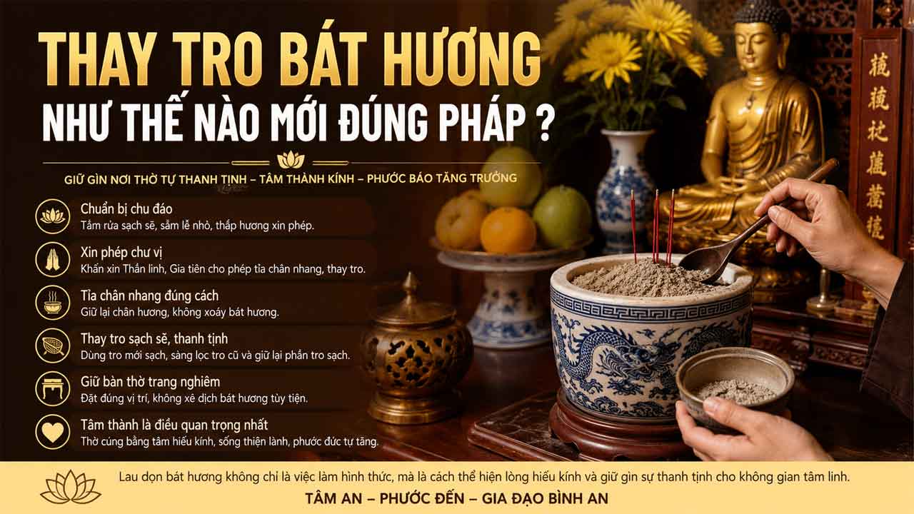 Thay tro bát hương như thế nào mới đúng Pháp ?
