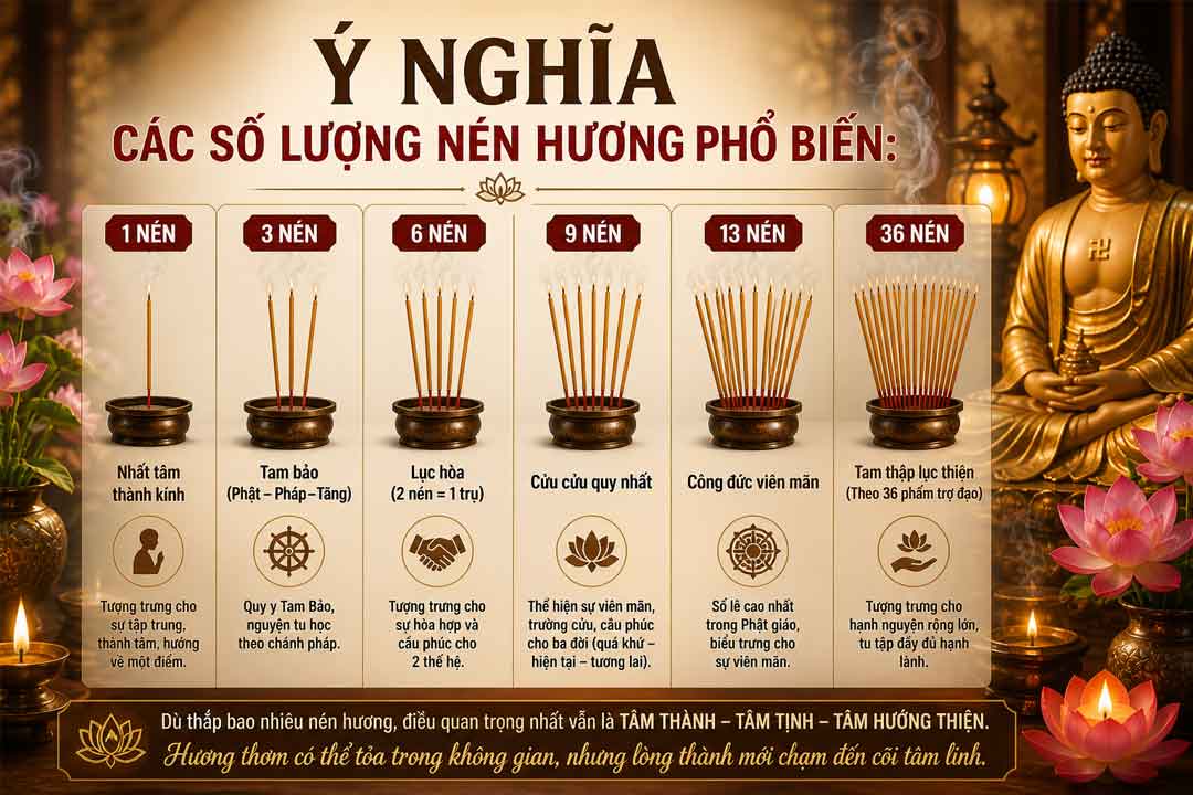 Ý nghĩa số lượng nén hương